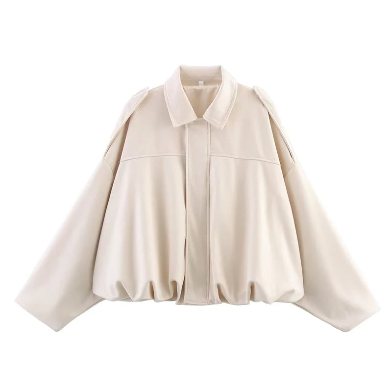 Chic Suede Bomber Jacket