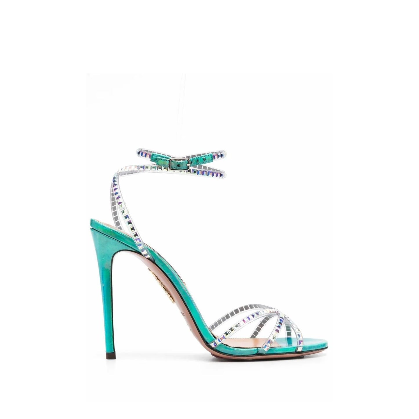 Glam Diamond Pointed Open Toe Heels