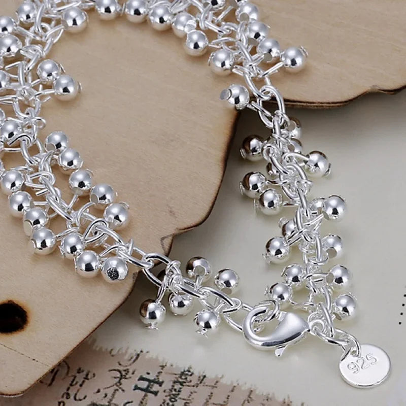 Elegant Grape Silver Bracelet