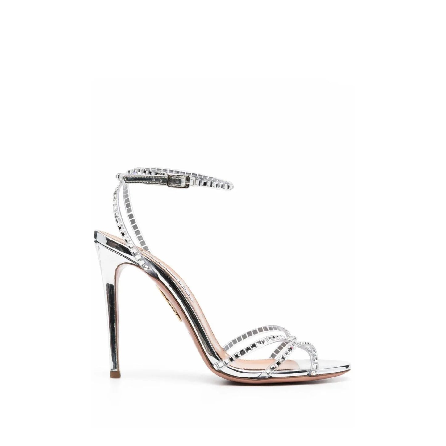 Glam Diamond Pointed Open Toe Heels