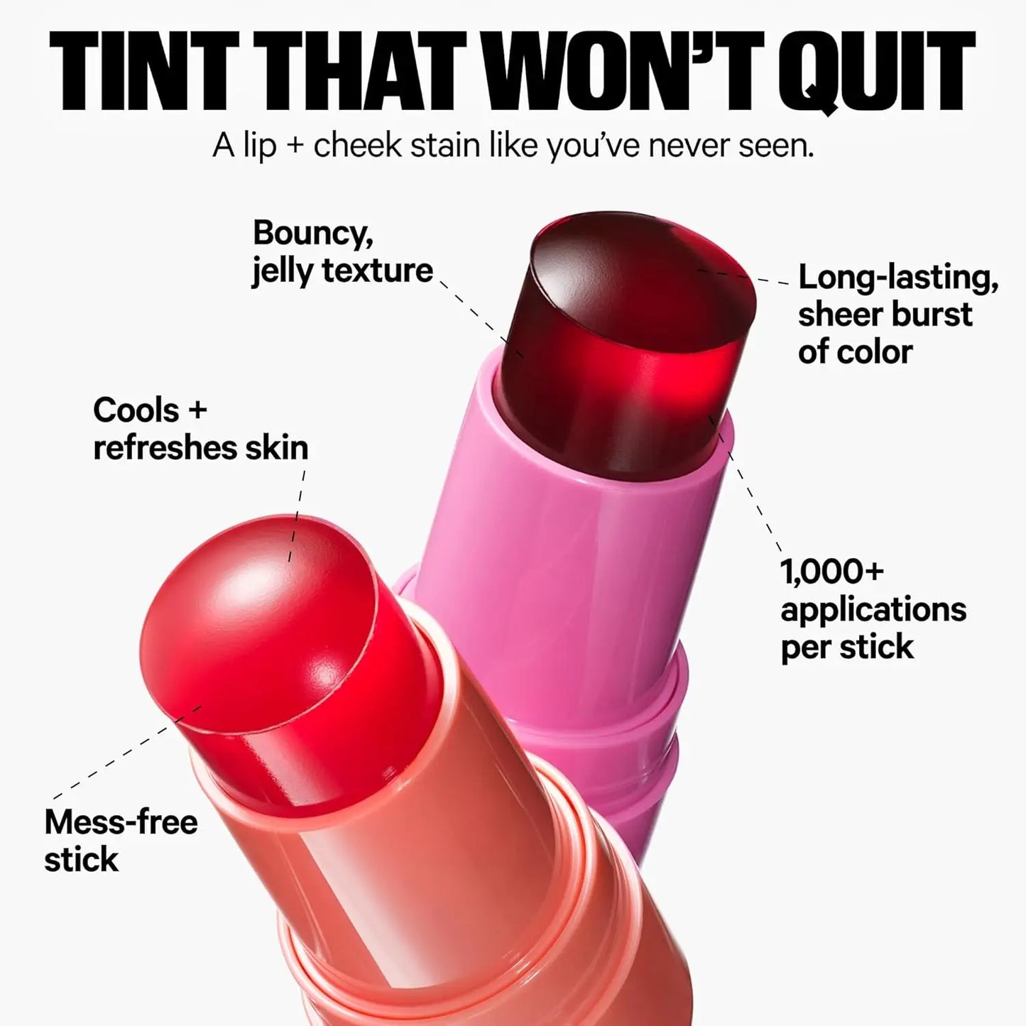 4 Colors Jelly Blush & Gloss Stick