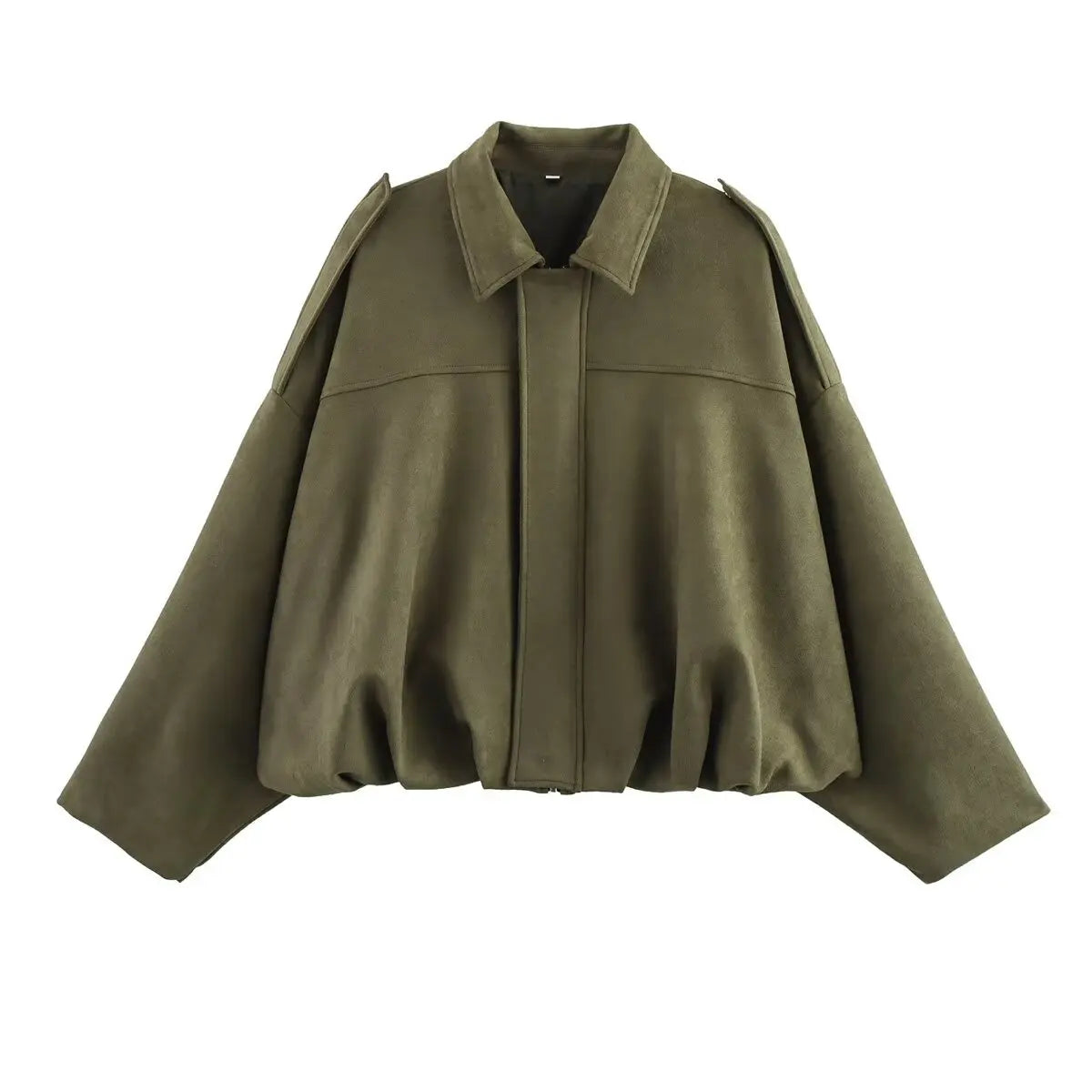 Chic Suede Bomber Jacket