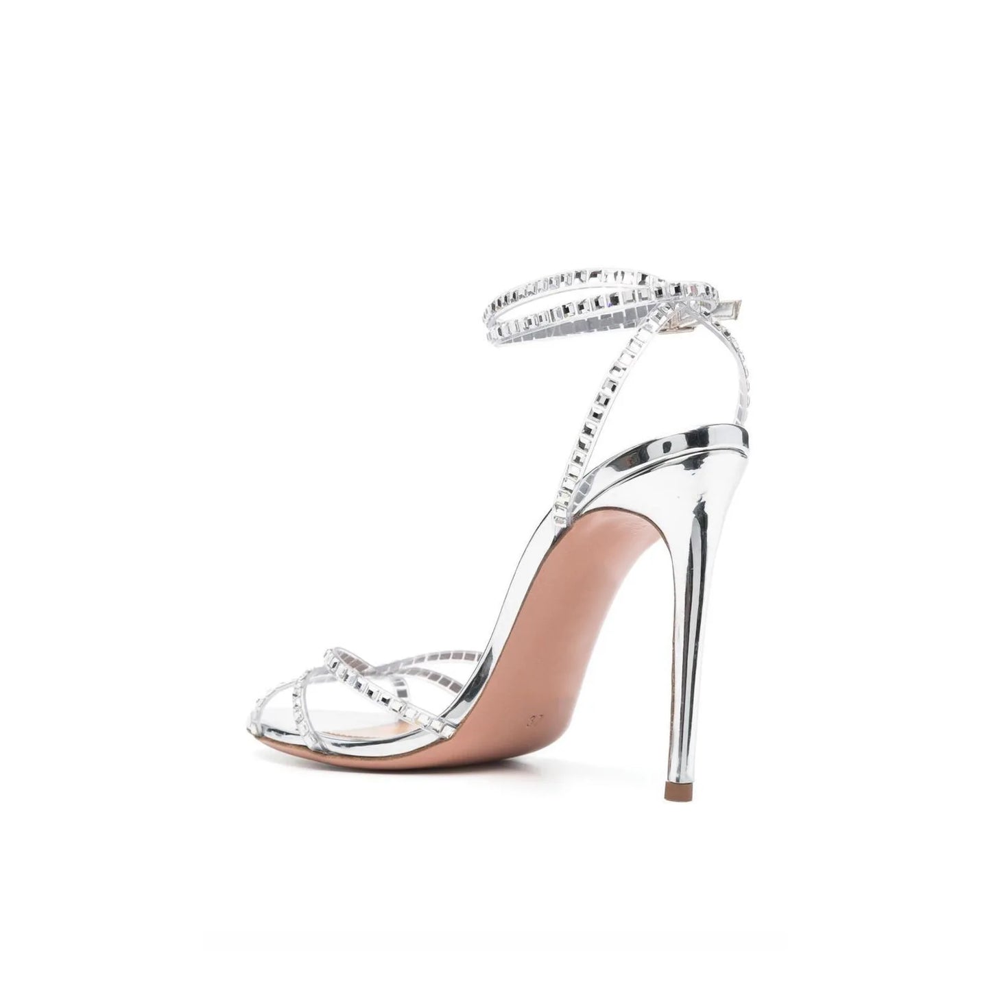 Glam Diamond Pointed Open Toe Heels